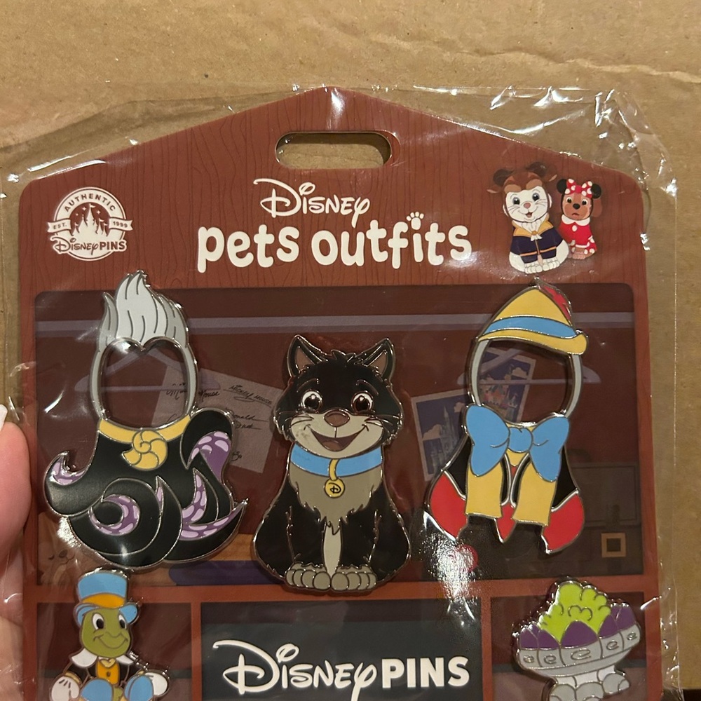 Disney Character Pin Set with Red and Green Accents